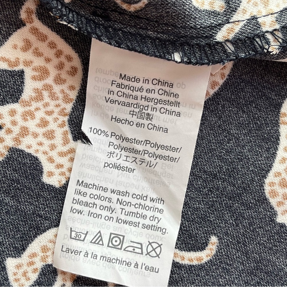 J.Crew• Navy Leopard Wrap Dress• Sz 10 - Picture 11 of 12